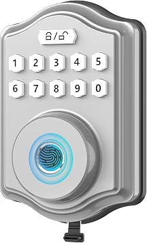 52HZ Fingerprint Door Lock, Keyless Entry Door Lock with Code