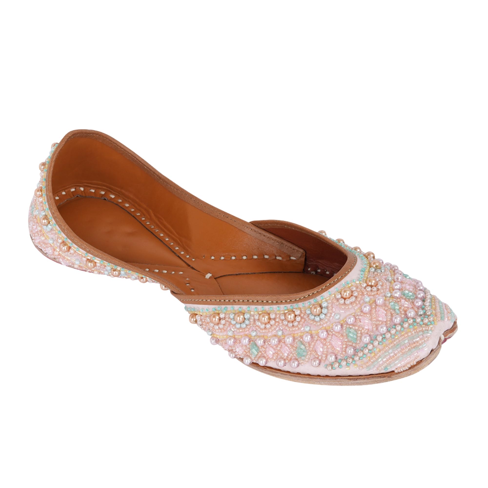 Women embroidered Mojaris Flats | Multi Color |-image-49