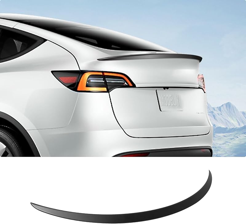 BASENOR Spoiler for Tesla Model Y Rear Spoiler Wing ABS Material OEM | Rear Trunk Lip Model Y Accessories Matte Black Proprietary Design Custom Fit 2020-2024 Model Y