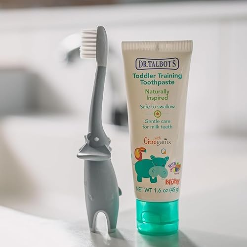 Miniatura 9 de Dr. Talbot's Cepillo de dientes de entrenamiento para niños pequeños - Cepillo de dientes suave para niños - 6+ meses - Elefante