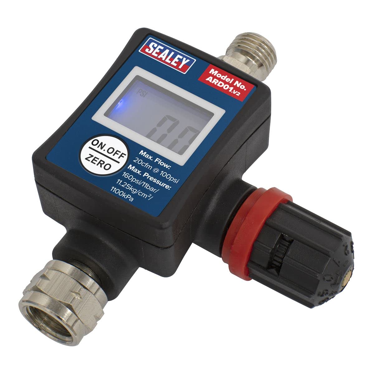 Sealey On Gun Digital Air Pressure Regulator / Gauge