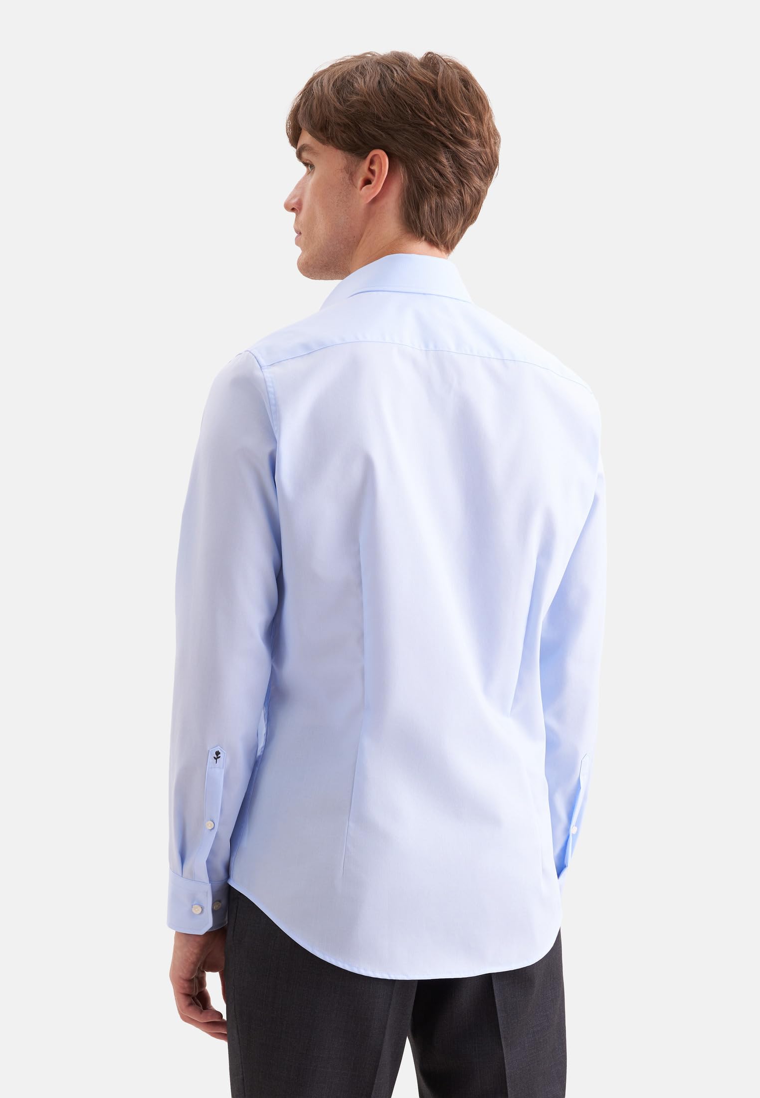 Seidensticker Herren Business-Hemd - Shaped Fit - Bügelfrei - Kent Kragen - Langarm - 100% Baumwolle