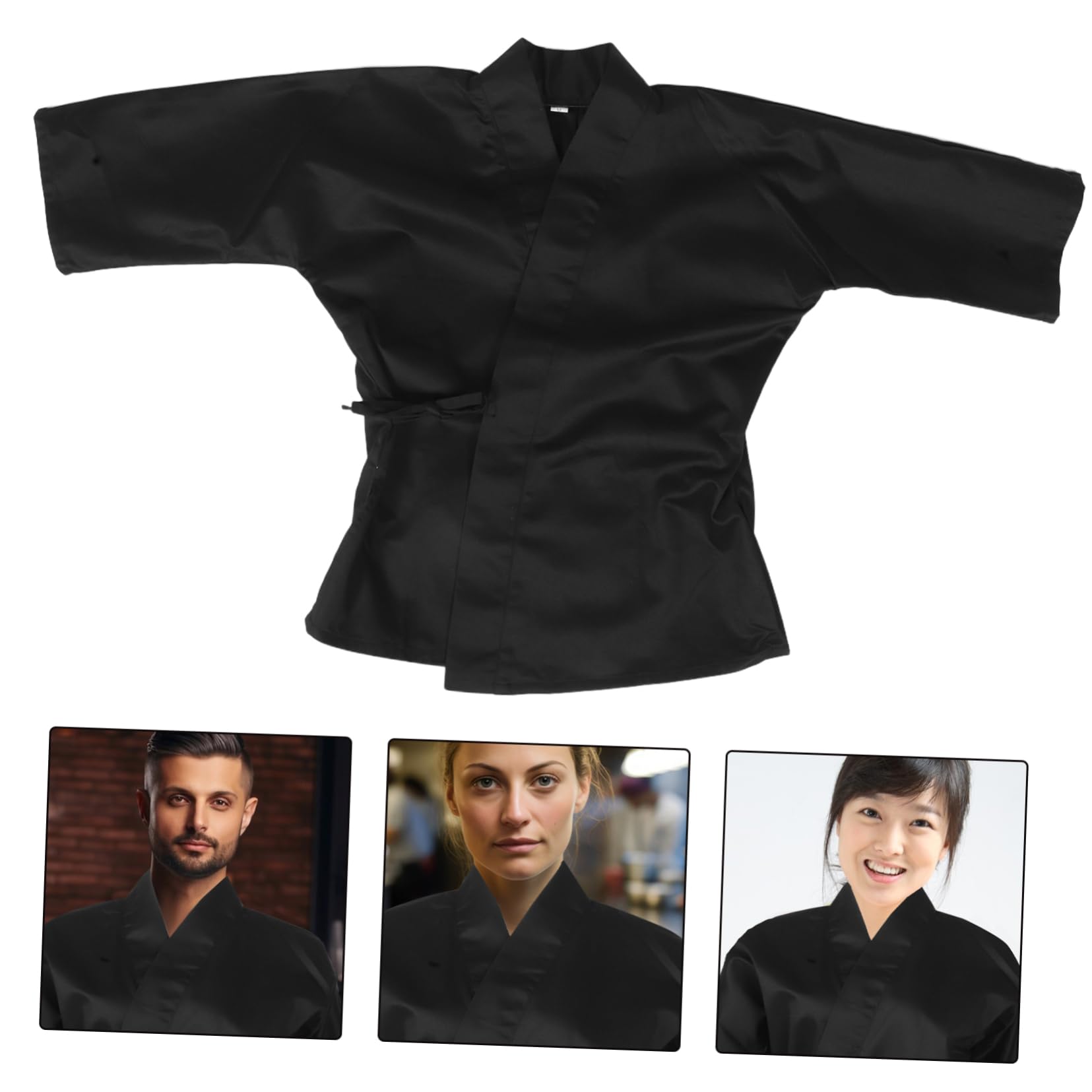 Baluue Ropa de Chef Japonesa Chaqueta Kimono para Sushi Bares Restaurantes de Cocina Material Refrescante
