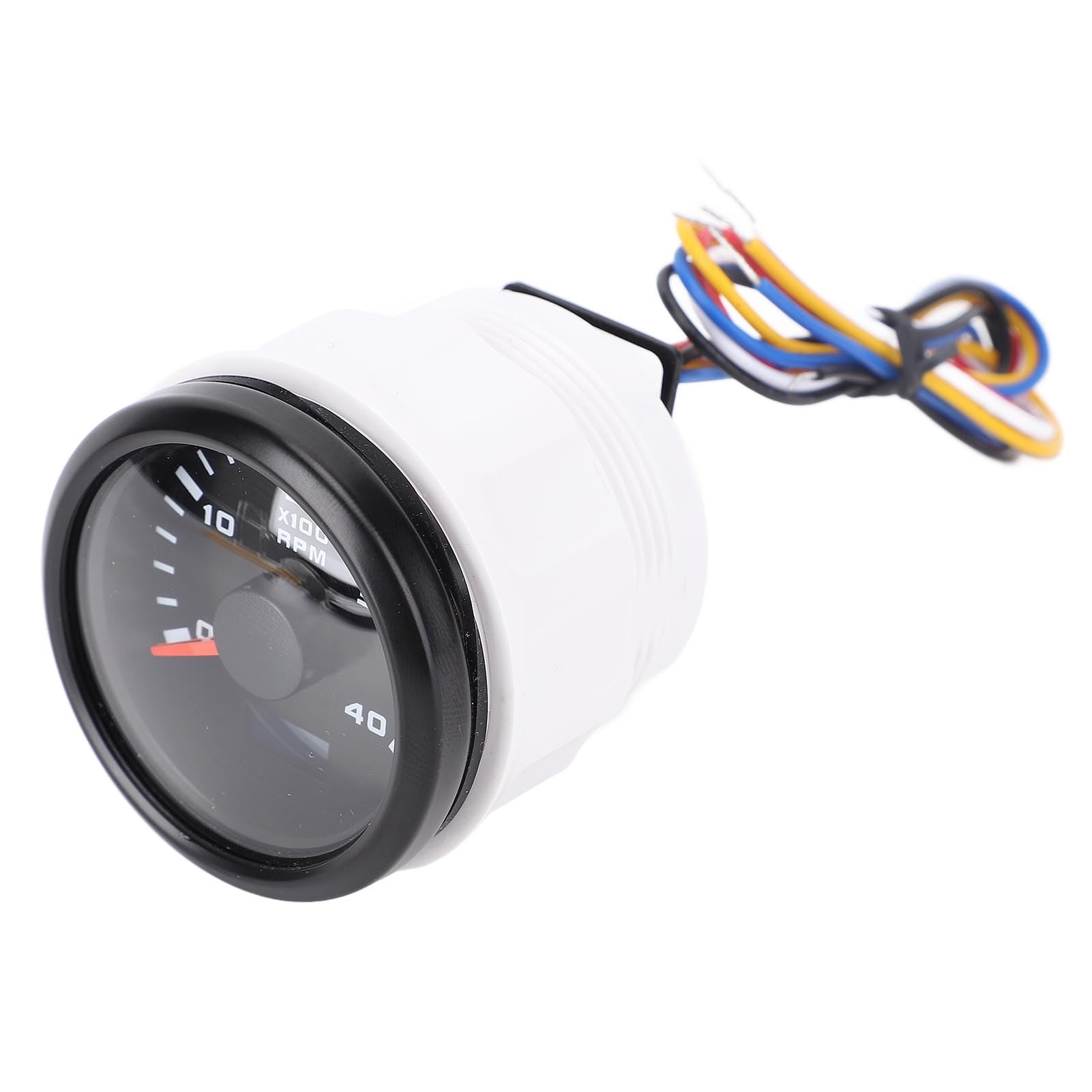 Tachimetro Universale 52 Mm 0-4000 RPM Con Contaore E 7 Colori Di Retroilluminazione – DC 9-32V Per Camion, Trattori E Barche