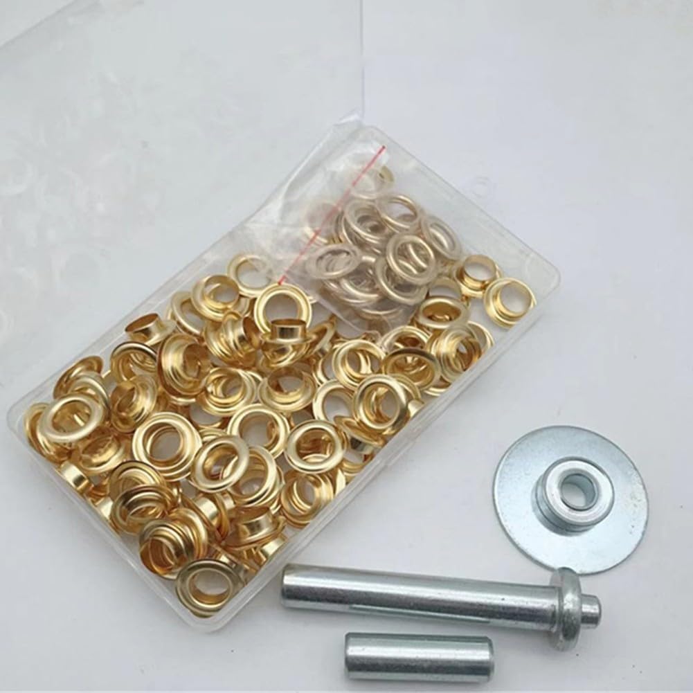 103pcs Tarp Grommet Repair Kit, Brass Rings, for Tents Tarps, Awnings, as picture show - Image 6