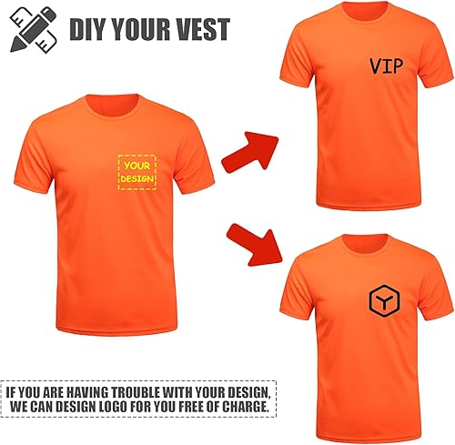 Miniatura 2 de BeautyWill Camisas de alta visibilidad de manga larga clase 2 reflectantes ANSI con bolsillo camisas de seguridad para hombres y mujeres