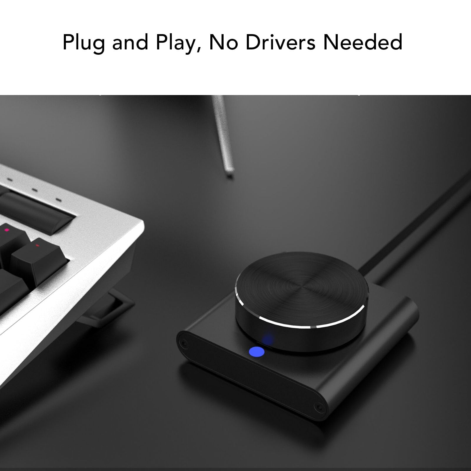 HUIOP Controller Volume USB Multimediale Per PC - Manopola Regolatore Audio Con Mute A Un Click - 2