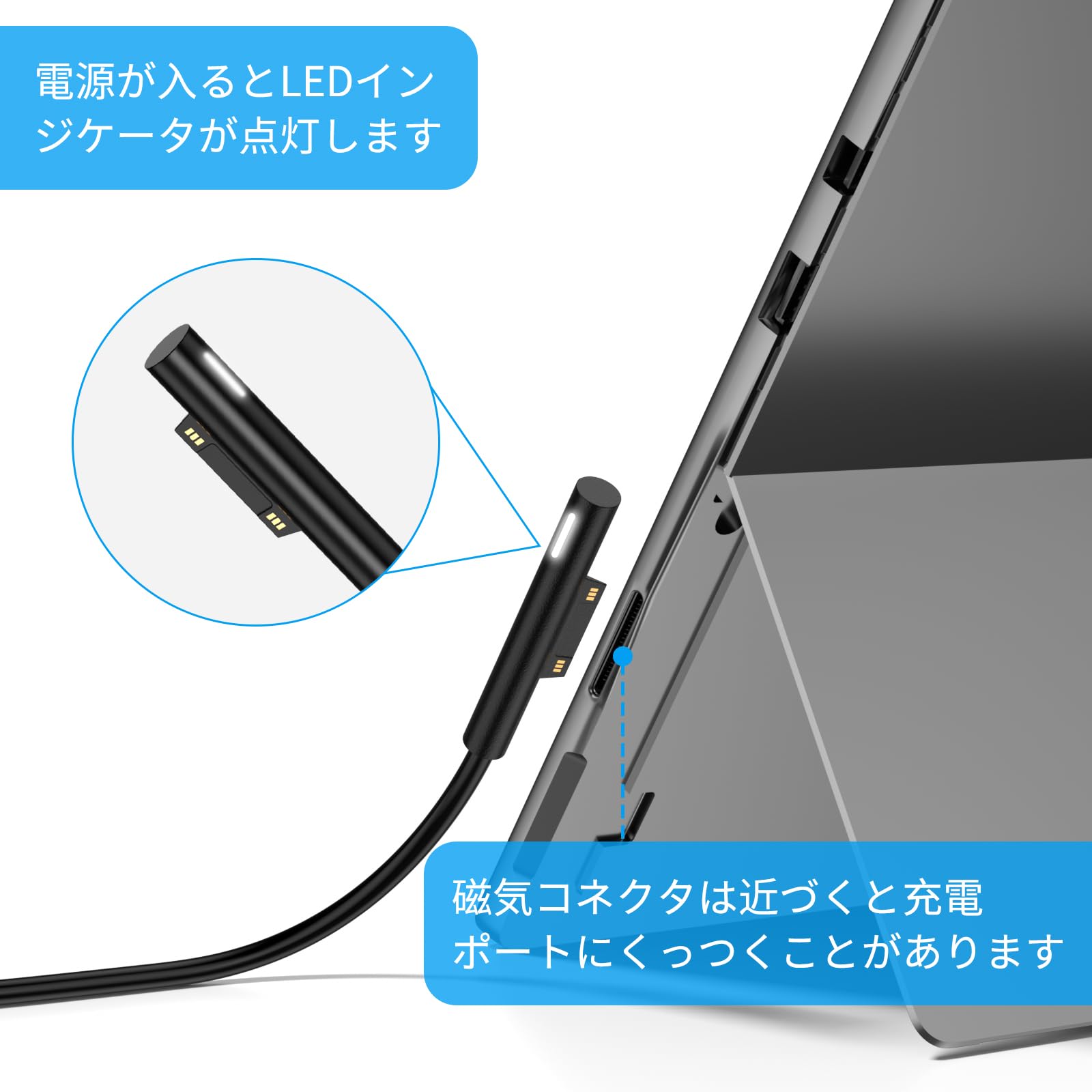 Amazon.co.jp: Surface 充電器 サーフェス 充電器 Microsoft Surfaceと