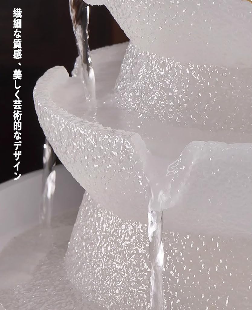 Amazon.co.jp: loyfreeyo クリスタルファウンテン 卓上噴水ミニ噴水