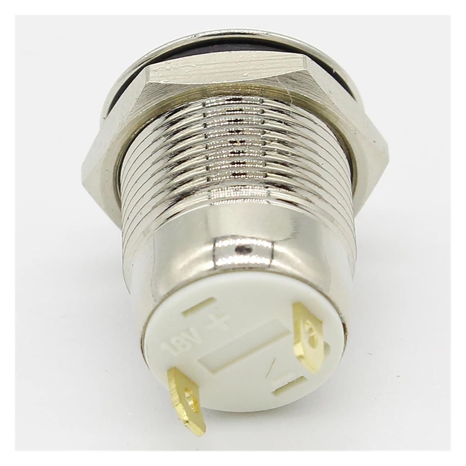 1個 12mm 防水 瞬間フラットラウンド ステンレススチール メタル プッシュボタンスイッチ カースタート ホーン スピーカー ベ