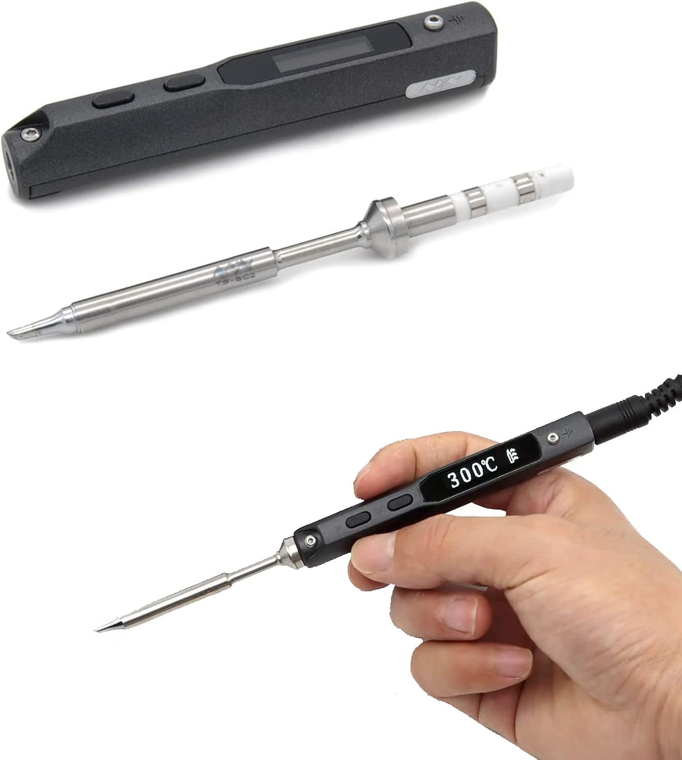 Soldering Iron Kit,Mini TS100 with B2 Solder Tip,65W Fast Internal