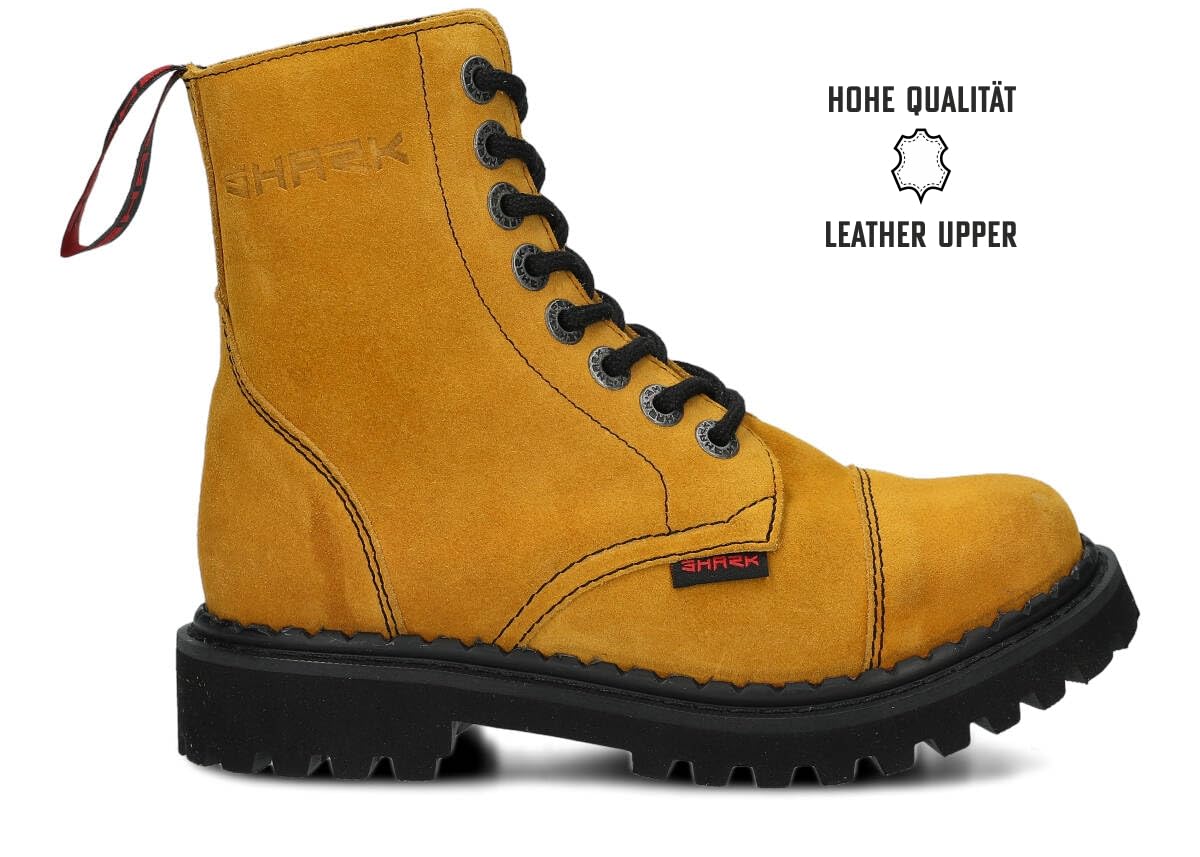 nagaba - Stiefel Damen Herren - Damen Springerstiefel - Damenstiefel - Stiefel Frauen Army Ranger 8H Ultra Leicht Lederschuhe Grunge, Gothic Schuhe, Punk - Unisex, 8-Loch