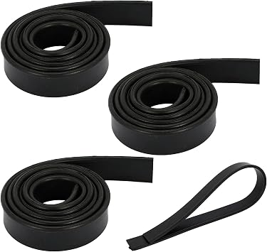 4 Rolls Rubber Replacement Blades, 41 Inch Squeegee Blade x3, 18 Inch x1, Silicone Squeegee Rubber Refill for Windows, Glass, Shower Doors Cleaning