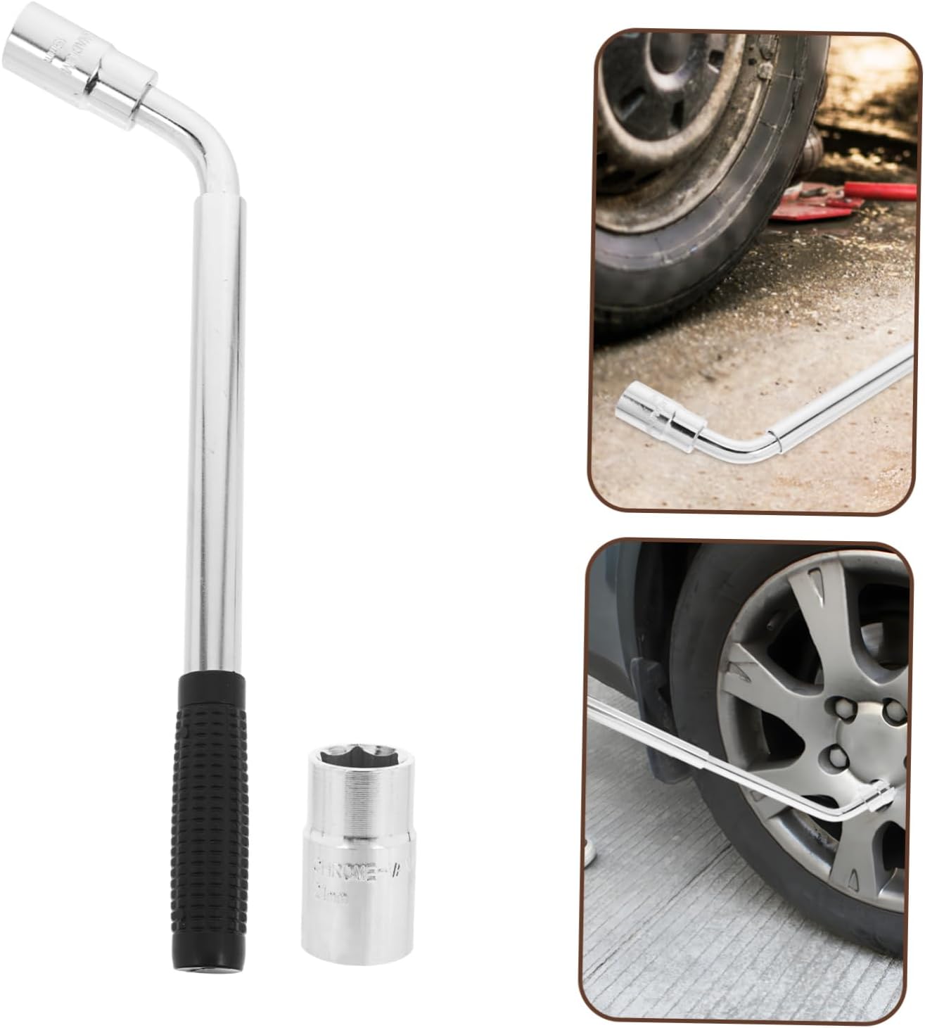 KALLORY Professional Cross Wrench for Car Telescopic Tire Lug Wrench Sleeves for Easy Installation