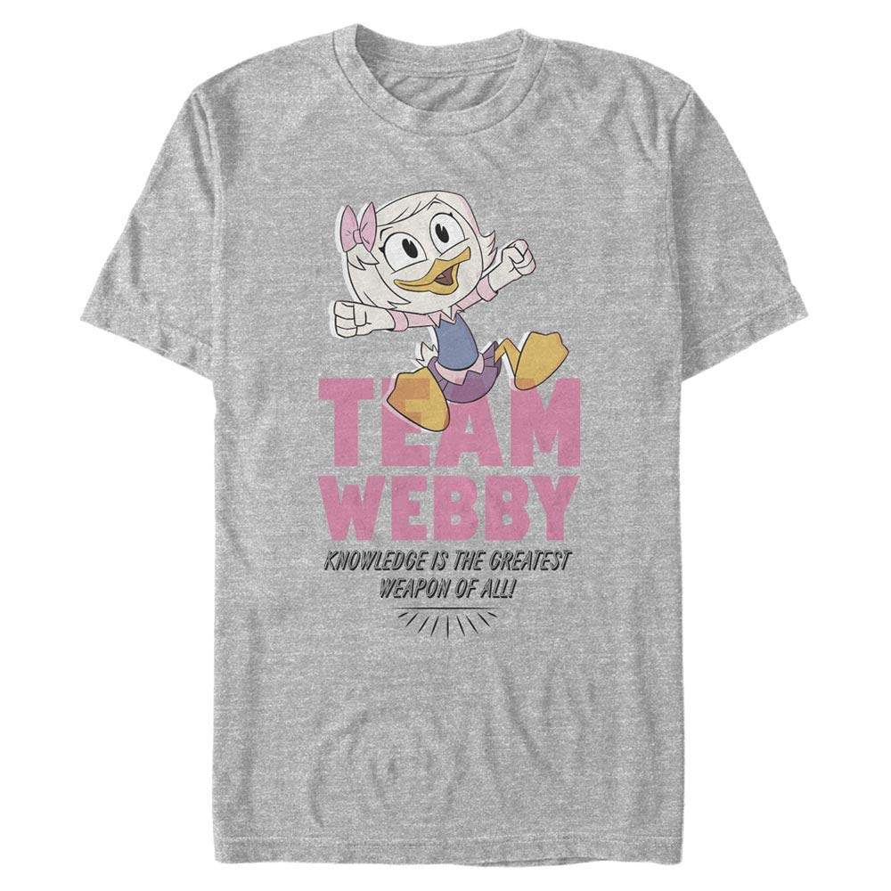 Disney Unisex Ducktales Team Webby Pink Organic Short Sleeve T-shirt T-Shirt