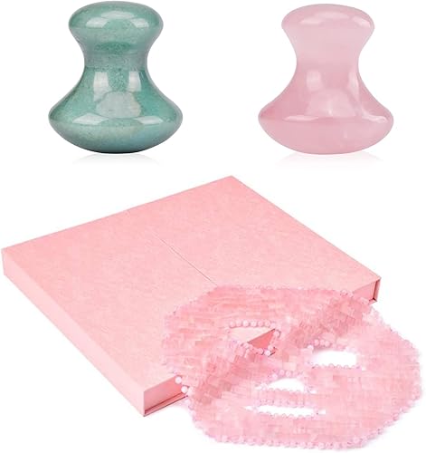 ideayard Mushroom Gua Sha Stone para masaje y máscara de jade para el cuidado de la piel facial, migraña, masaje