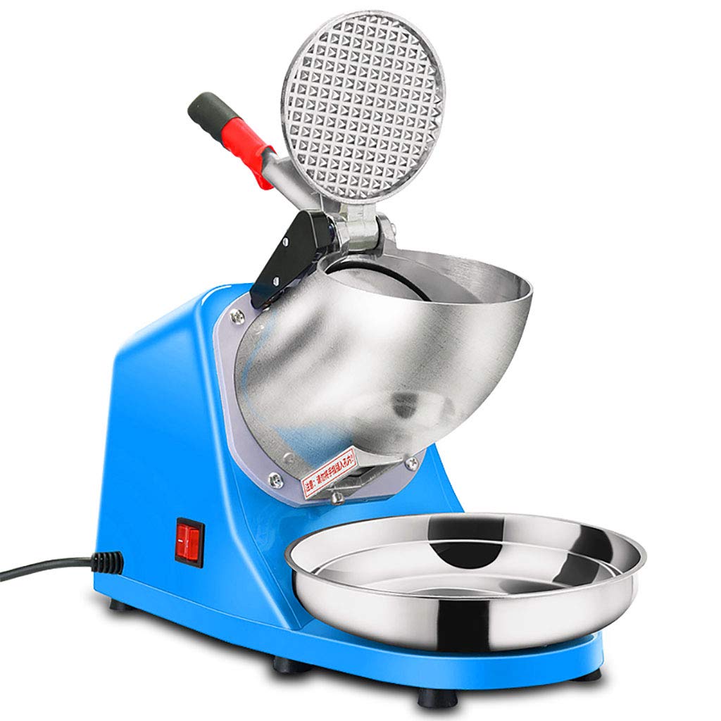 Electric Ice Shaver, 300W Snow Cone Maker, Ice Crusher with Safe Emergency Switch and Roller Of Ice Outlet, for Party Restaurant & Home
