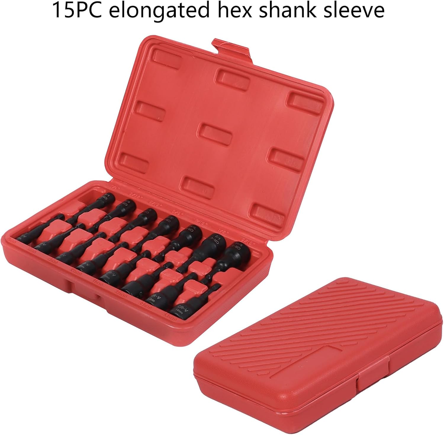 15Pcs Hexagonal Handle Power Nut Driver Drill Bit Socket Wrench Screws Sleeves Screwdriver Set Socket Joint Adapter