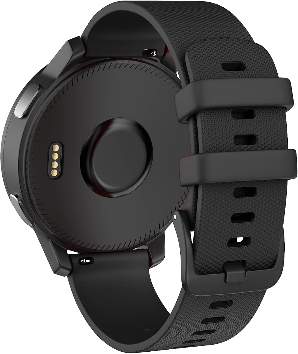 OVERSTEP Watch Band for Garmin Vivoactive 4/Forerunner 255/265/Darth Vader | 22mm Soft Silicone Bands for Samsung Galaxy Watch 3 45mm/Galaxy Watch 46mm/Gear S3 Frontier/S3 Classic