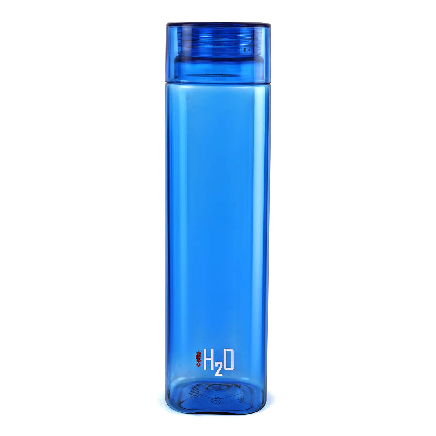 Cello H2O Squaremate Plastic Water Bottles, 1 Liter, Set Of 6 Assorted Colors