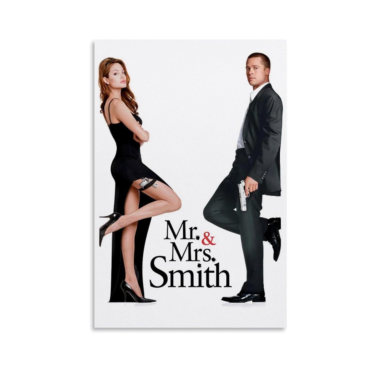Urauih Unframe-Style Mr. & Mrs. Smith Movie Poster Bedroom Living Room Wall Art Deco Poster 20X30inch(50X75cm)