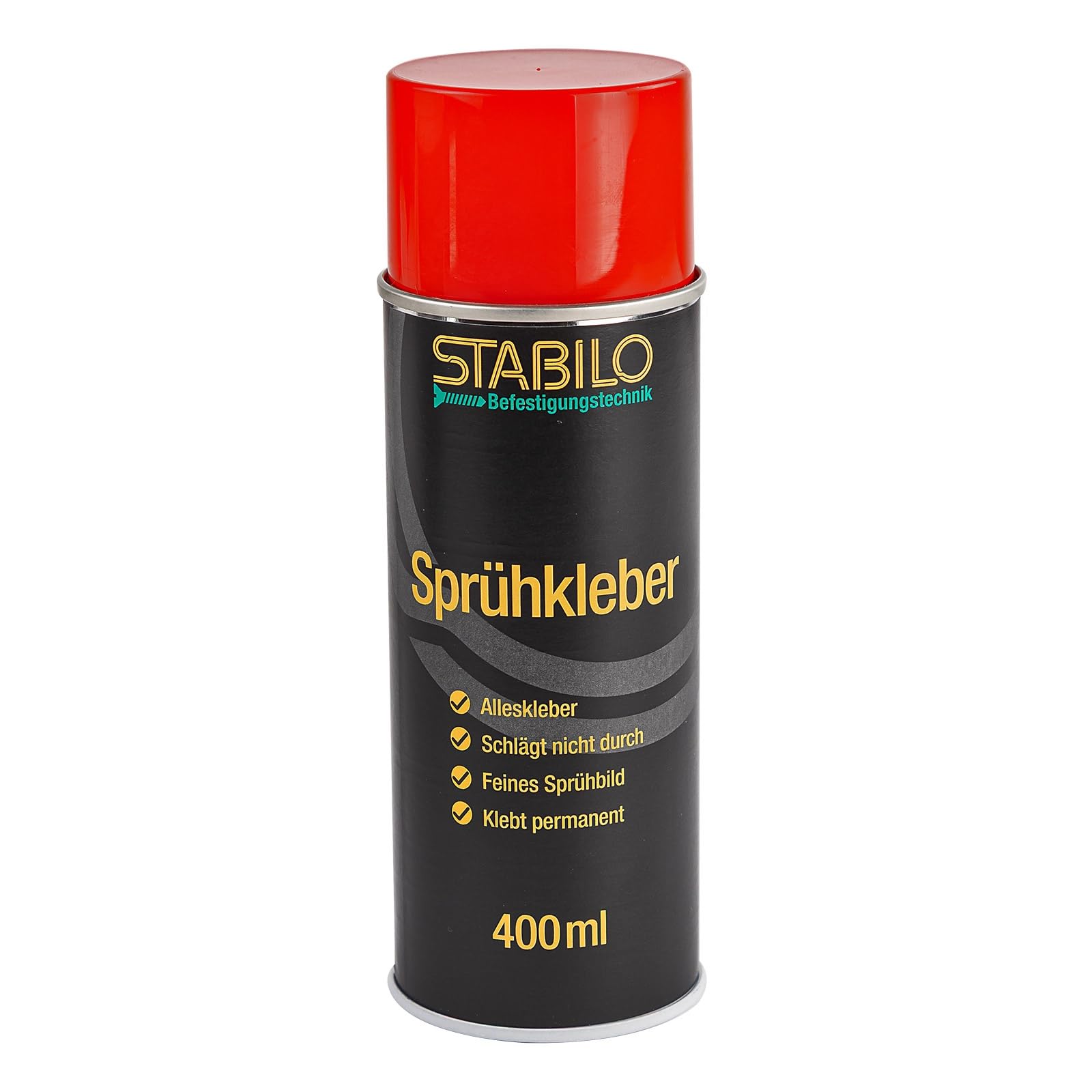 12x Sprühkleber 400ml | Alleskleber, Industriekleber, Klebespray, Kleber für Metall, Papier, Stoff, Leder, Filz, Styropor, viele Kunststoffe etc... | 12 Stück