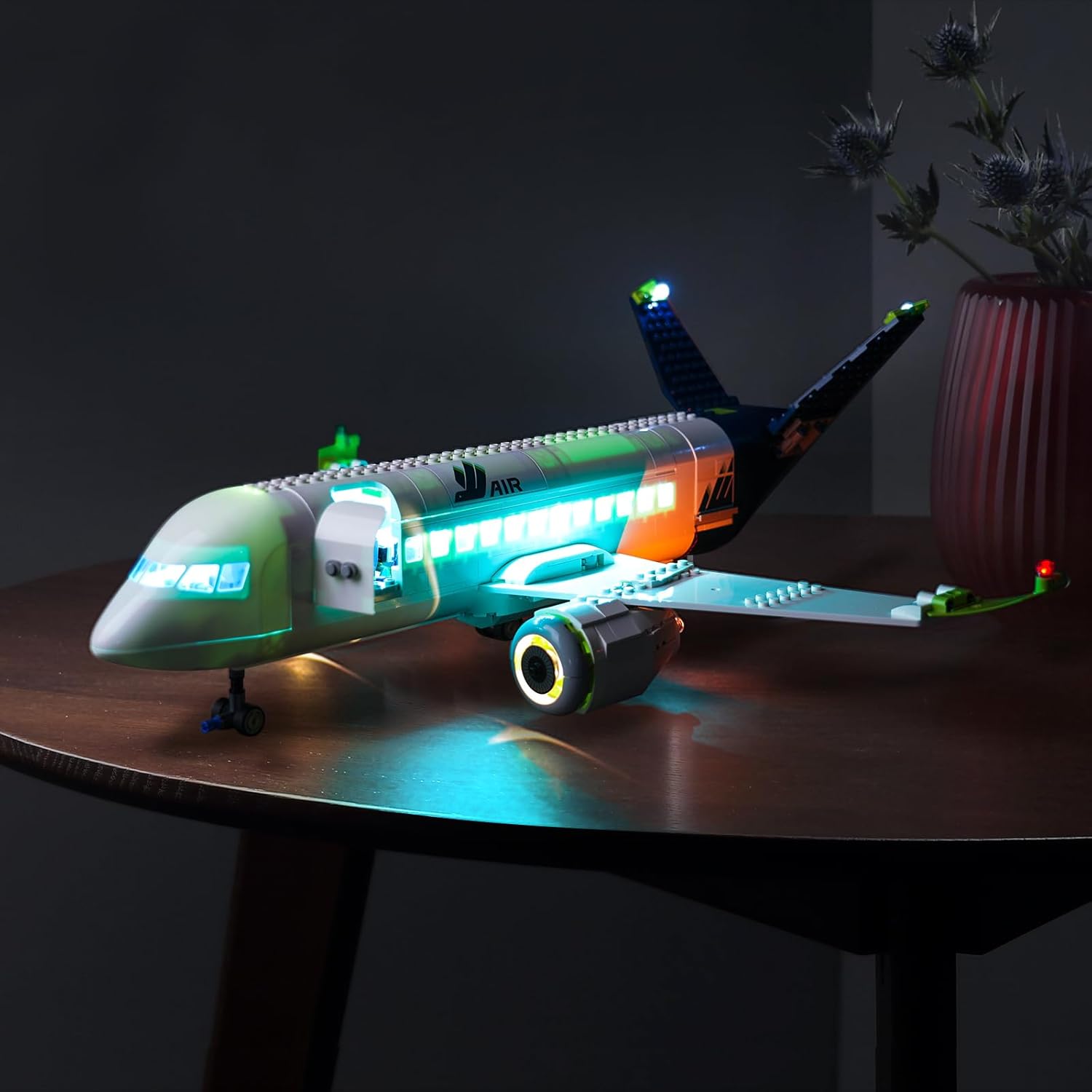 BrickBling LED Lighting Compatible with Lego Passenger Airplane, Creative Light Kit Compatible with Lego 60367-No Model Included