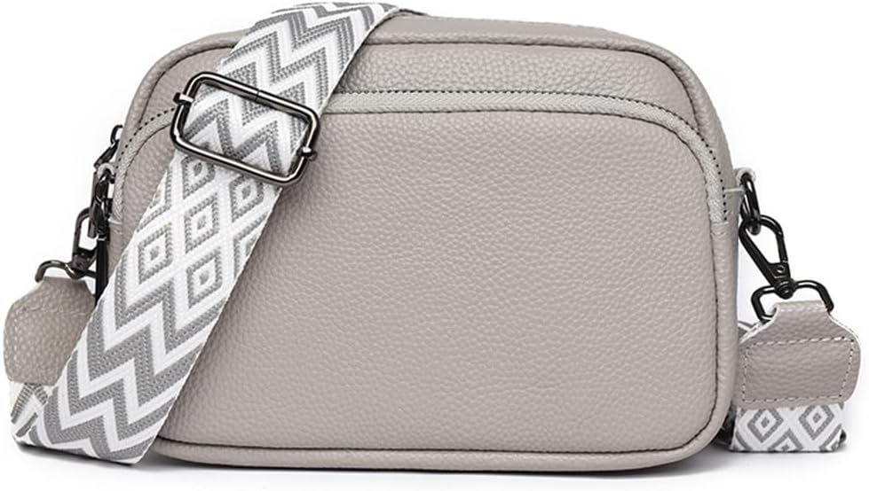 Crossbody Bags for Women - Leather Handbags & Shoulder Bags with Adjustable Wide Strap Camera Cross Body Purse for Ladies Girls Travel Shopping Work Daily Use