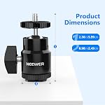 NEEWER Mini Ball Head with Cold Shoe & 1/4” Screw, 2 Pack, 360° Swivel 90° Tilt Ballhead Camera Mount Hot Shoe Adapter for Camera, Camcorder, Smartphone, LED Video Light, Microphone, Ring Light, ST17