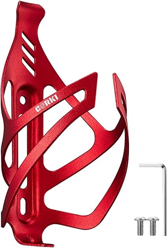 corki - Soporte universal para botella de agua para bicicleta, aleación de aluminio, para bicicletas de carretera, montaña y grava, 1 unidad, color