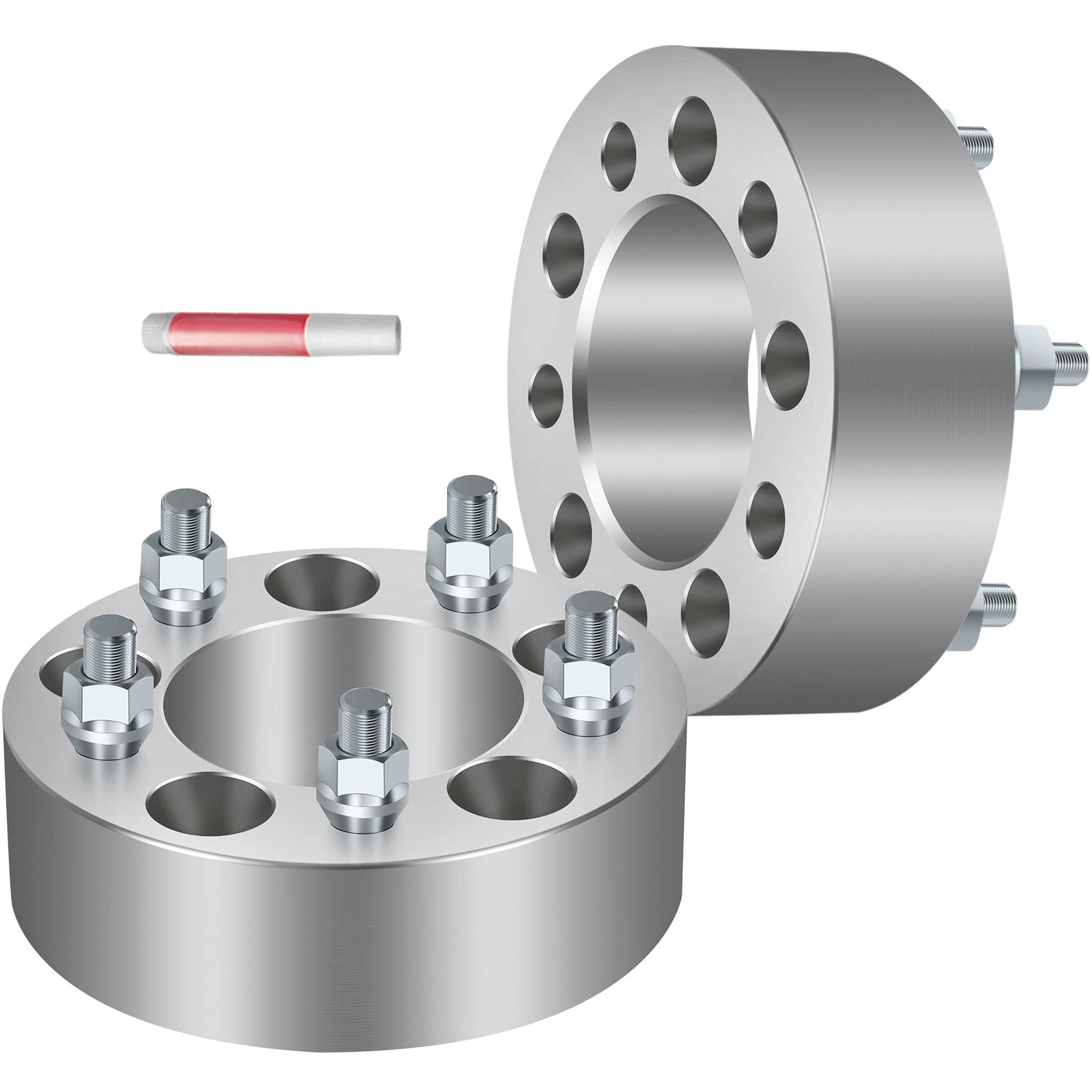 SCITOO 2Pcs 5x4.75 Wheel Spacers 2 inch for Chevy Silver Wheel Adapters