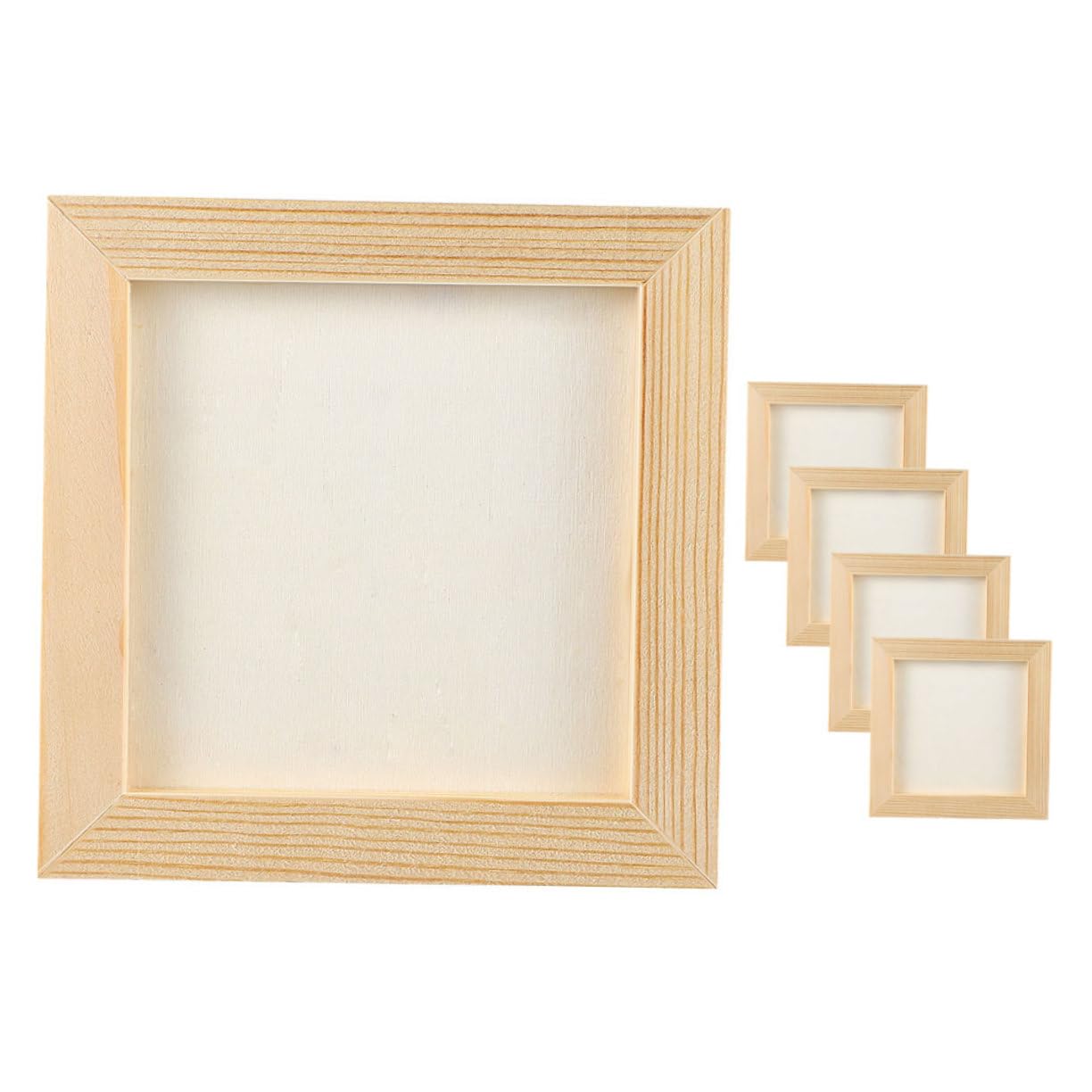 GALPADA Diy Blank Wood Picture Frames 5pcs Craft Photo Frames Wooden Painting for Boys and Girls Sturdy Safe Easy to Paint