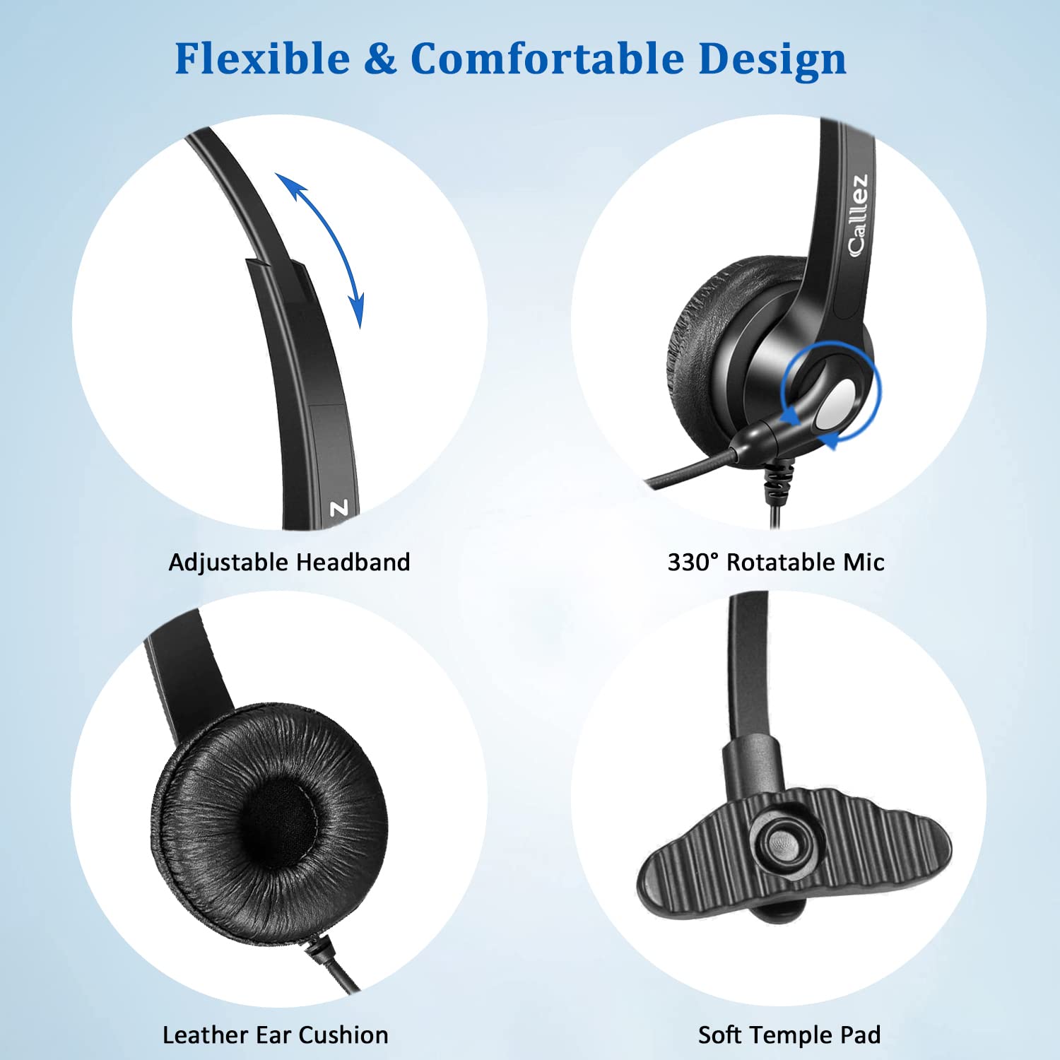 Cuffia USB con microfono per PC, auricolare per computer con microfono a cancellazione del rumore e silenziatore per computer portatile, cuffie USB cablate per call center ufficio aula Skype Zoom