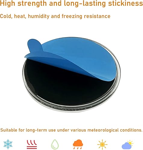 Miniatura 10 de Reflector autoadhesivo redondo de 3.150 in de seguridad impermeable para árboles de buzón de entrada