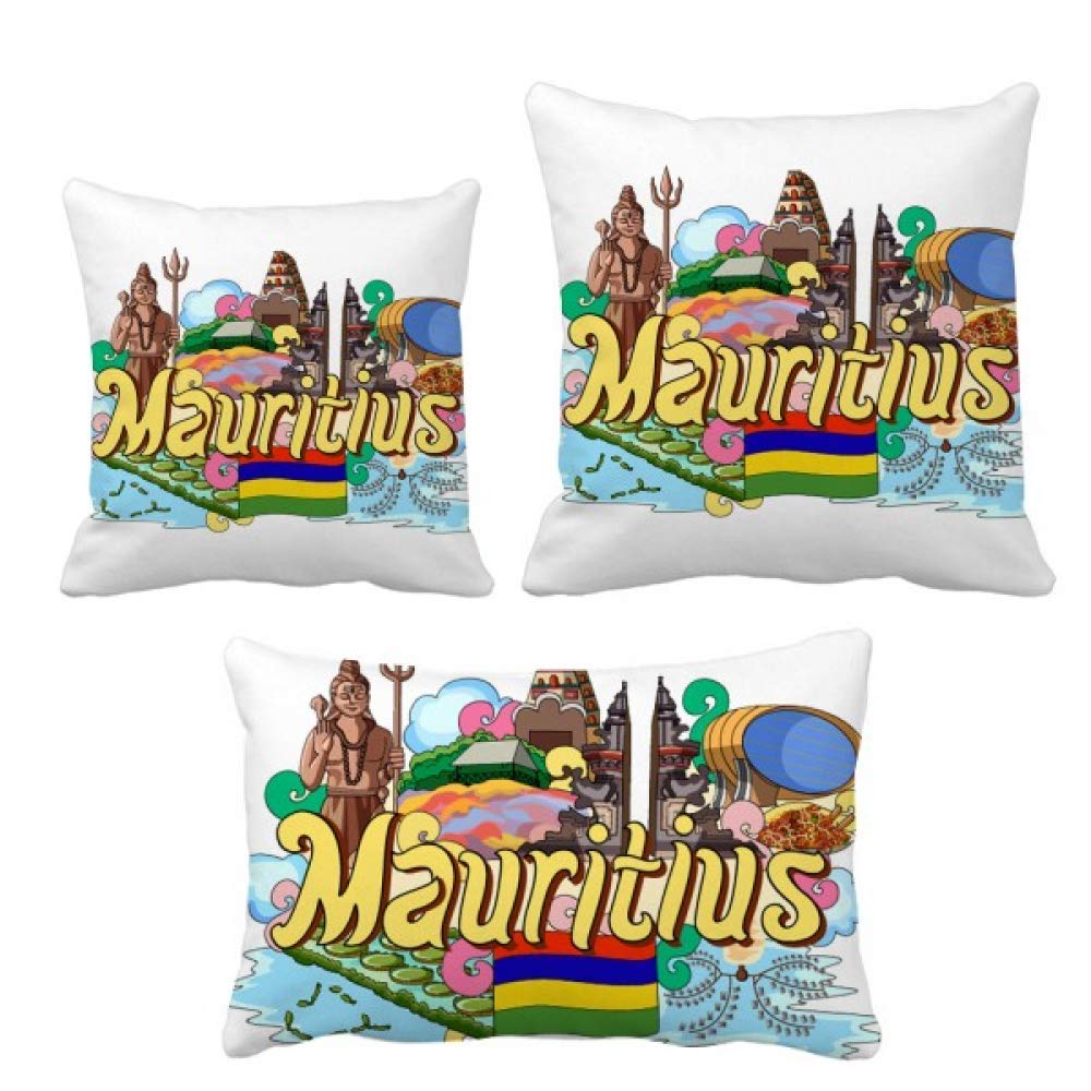Parure de coussin Terre Maurice graffiti aux finitions haut de gamme