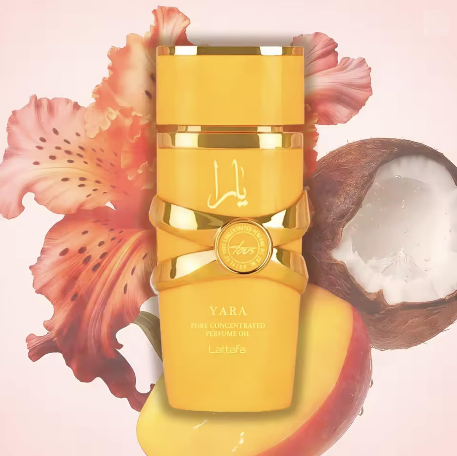 Lattafa Yara Tous Aceite de Perfume Concentrado 20ml, Perfume Árabe para Mujer Yara Tous Concentrated Oil Tropical Dulce con Coco, Mango y Vainilla, Aroma Gourmand Intenso y Duradero (Yara Tous)
