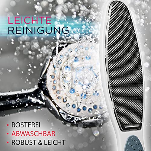 Foto von Hornhautfeile Hornhautraspel für Hornhaut entfernen Fuß [Made in Germany] Anti-Rutsch Griff, 2 in 1 (fein und grob, für starke Hornhaut) Hornhautentferner, Hornhauthobel, Fußraspel