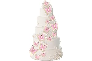 Pink and Gold Butterflies Cupcake Toppers