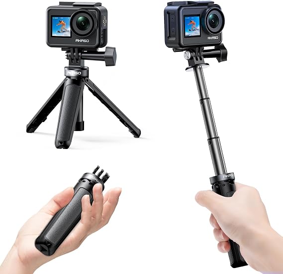 AKASO Brave 4 Pro Action Camera with Mini Selfie Stick Tripod