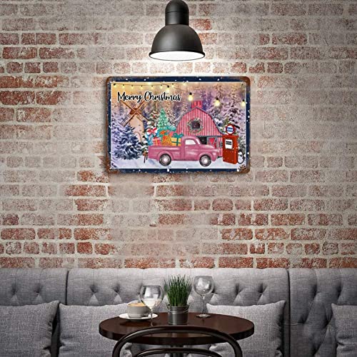 Plaque en métal rétro bar bonhomme de neige panneau déco murale vintage - 4