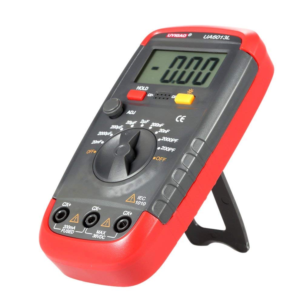 UYIGAO UA6013L Tragbarer digitaler LCD -Kondensator Digitaler Kapazitätsmesser -Kapazitätsmesser -Tester -Kondensator Tester mit LCD -Hintergrundbeleuchtung für