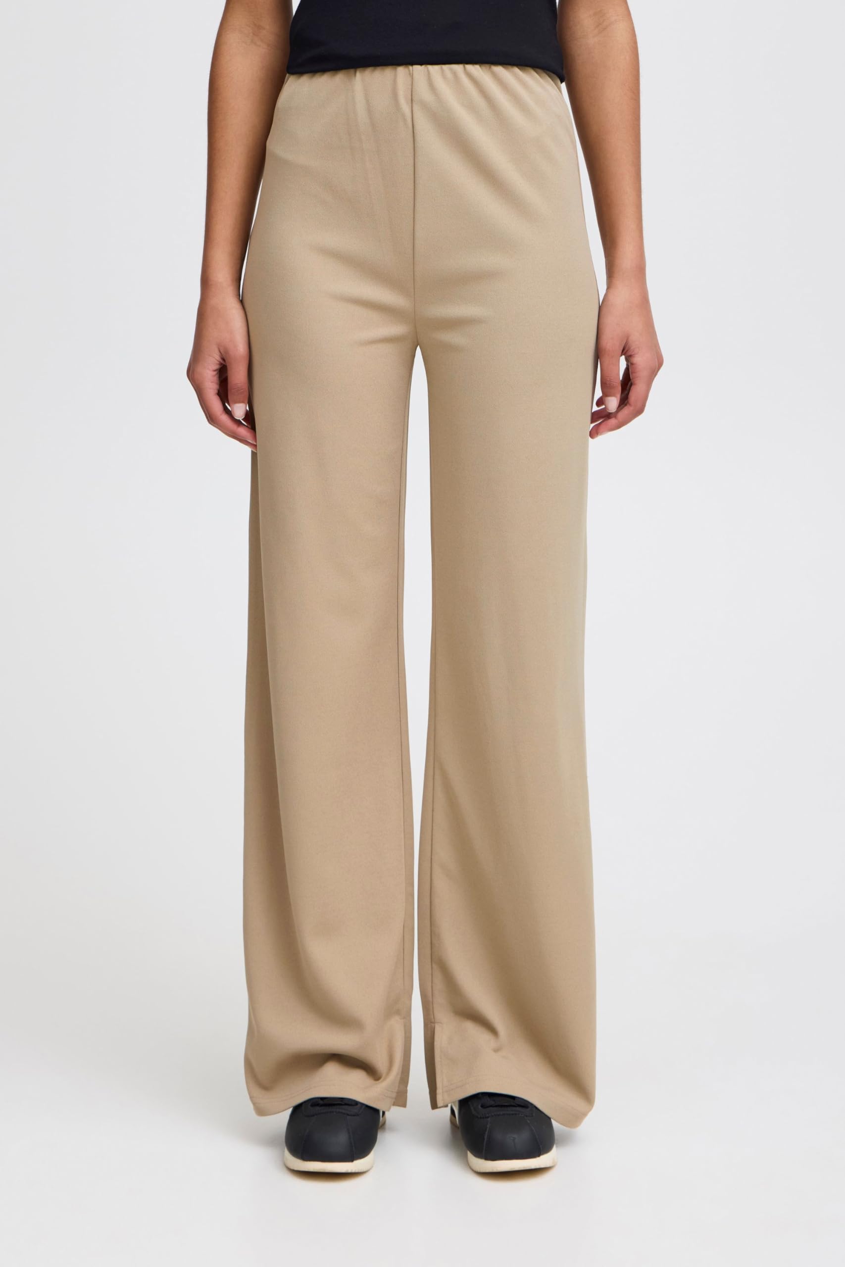 ICHI IHKATINE Damen Hose Stoffhose Pants mit Gummizug Ziernähten Paspeltaschen Regular fit