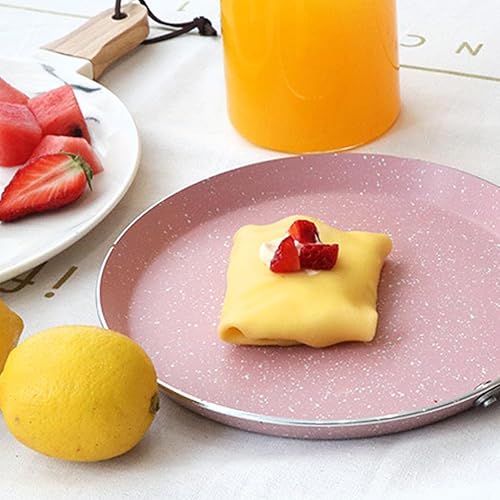 Miniatura 8 de Hemoton Sartén antiadherente de 6 pulgadas, sartén para tortillas y panqueques, sartén para huevos rosados, práctica sartén, utensilio de cocina