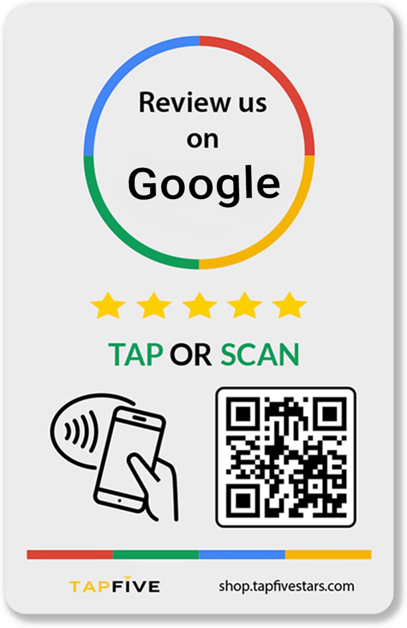 Google Review Tap Sticker, 1-Pack : Smart Nfc & Qr For Instant Reviews - Iphone Android Boost Business Quickly Powered By Tapsnap (1-Pack)