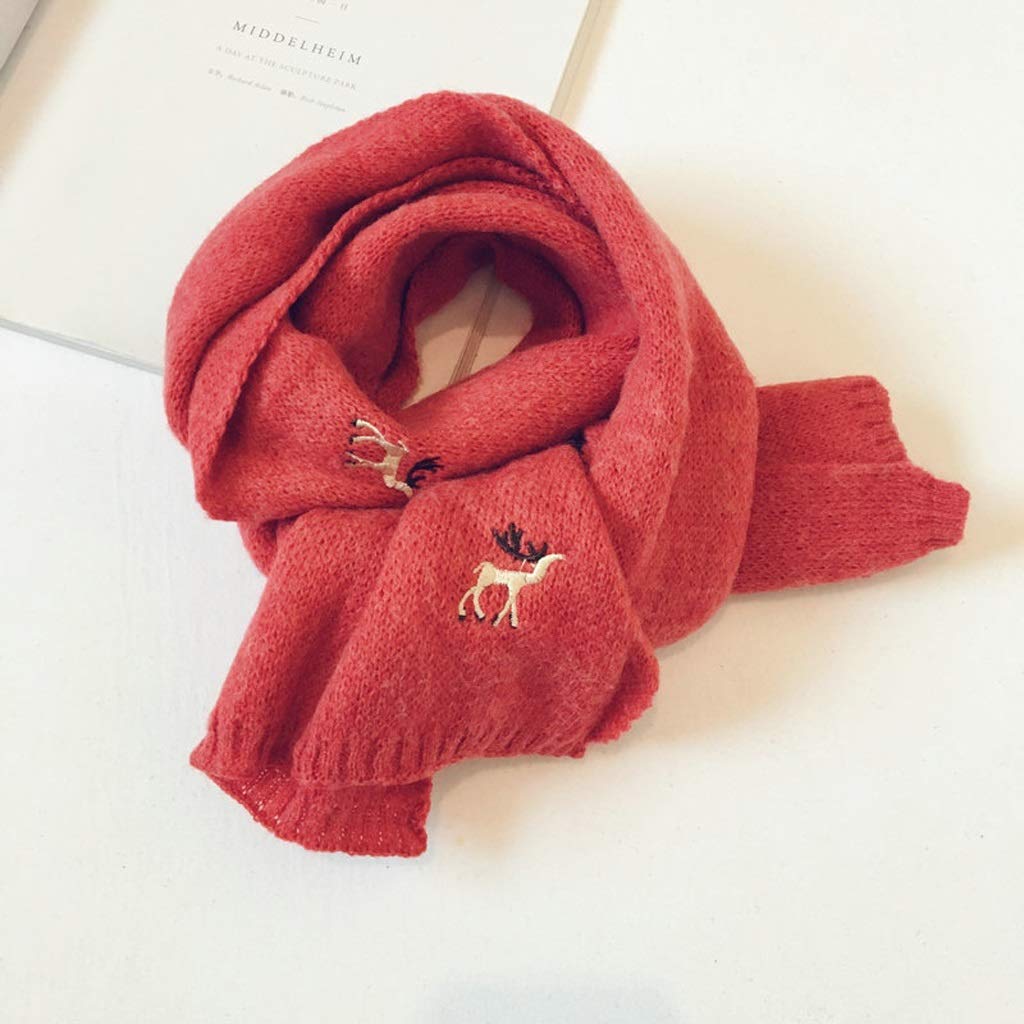 Scialle Lavorato a Maglia per Bambini Sciarpe Natalizie per Bambini Morbide e Calde Carino Autunno Inverno Neonati Maschi Ragazze Avvolgere (Color : F)