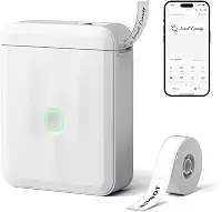 Minimáquina de etiquetar NIIMBOT D110 versão atualizada com fita, impressora térmica Bluetooth, etiquetadora de adesivos com vários modelos, organização de escritório, casa, cozinha, escola, branca