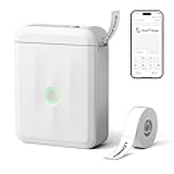 NIIMBOT D110 Upgraded Version Mini Label Maker Machine with Tape, Portable Bluetooth Thermal Printer, Sticker Labeler with Multiple Templates for Office Organization Home Kitchen School, White