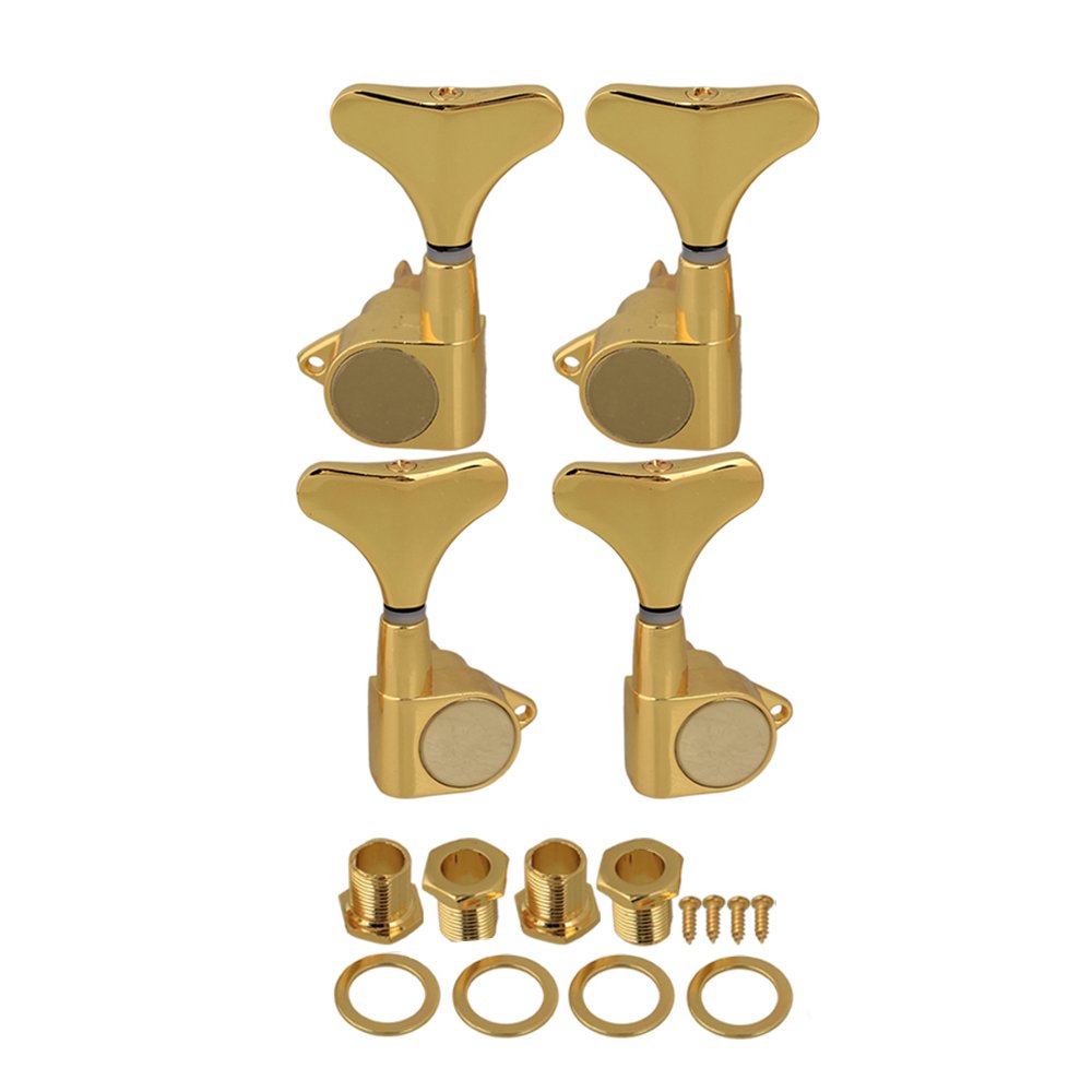 Bidepan 4 Pcs Cheville Tuner Mecanique En Dore Pour 4 Corde J-Basse
