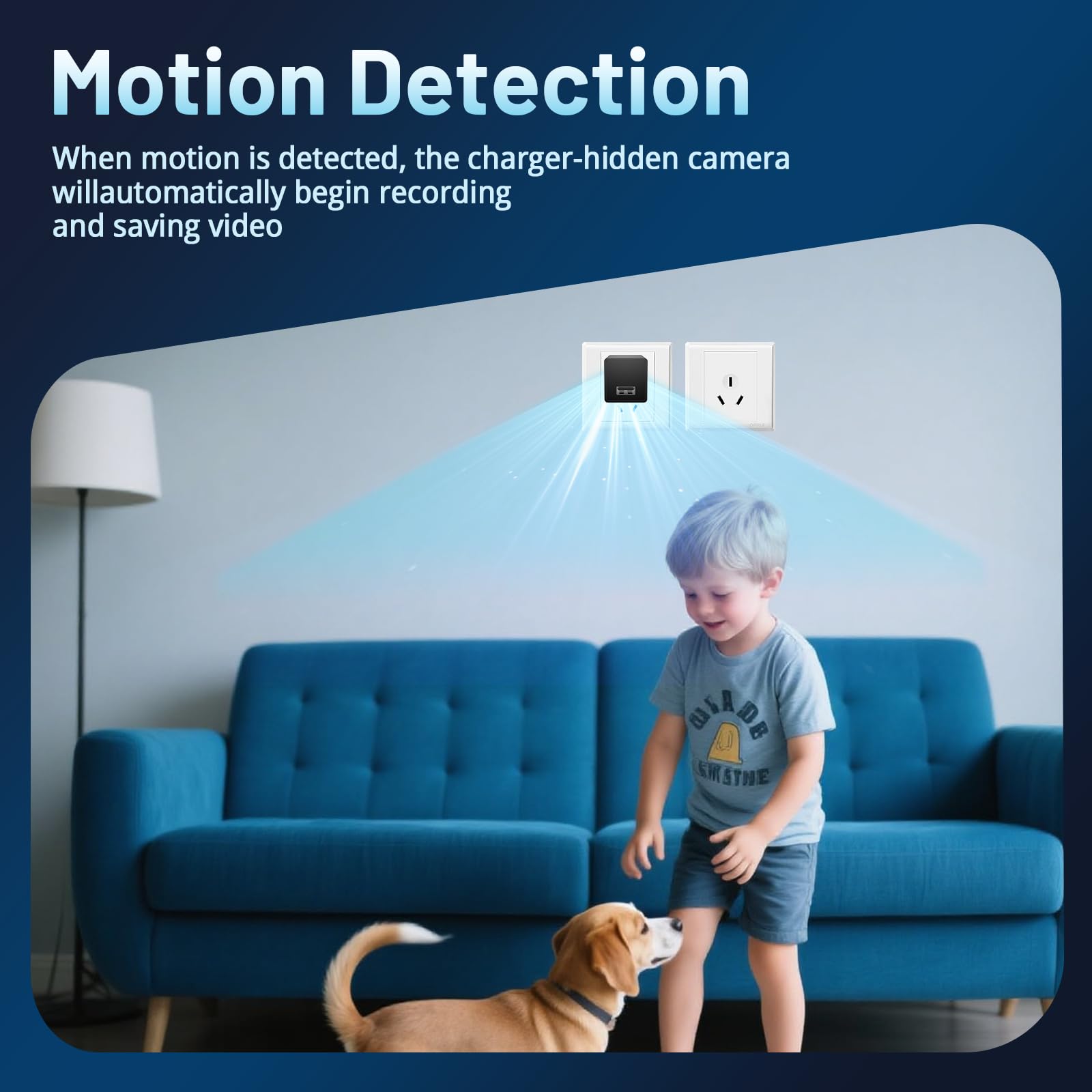 Home Security Camera 1080P with WiFi,Indoor Surveillance Camera with Audio, Motion Detection with Night Vision Home Surveillance — view 2