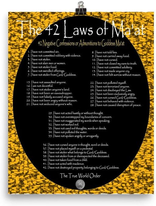 Amazon Com The True World Order The 42 Laws Of Ma At Set In Stone Poster The True World Order Arts Crafts Sewing